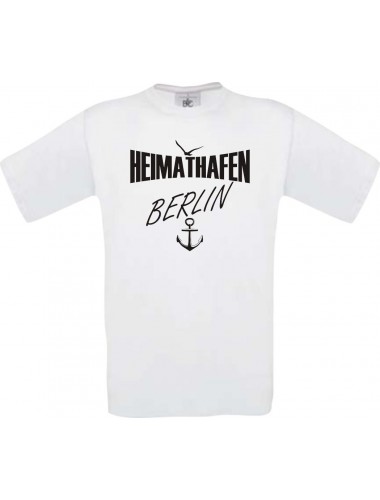 Männer-Shirt Heimathafen Berlin  kult, weiss, Größe L