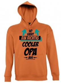 Hooded, So sieht ein Cooler Opa aus, orange, L