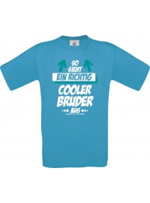 Kinder-Shirt, So sieht ein Cool Bruder aus, Farbe atoll, 104