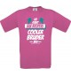 Kinder-Shirt, So sieht ein Cool Bruder aus, Farbe pink, 104