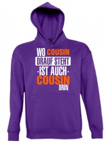 Hooded, Wo Cousin drauf steht ist auch Cousin drin, lila, L