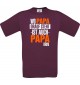 Männer-Shirt, Wo Papa drauf steht ist auch Papa drin, burgundy, L