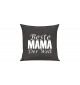 Sofa Kissen, Beste Mama der Welt, Farbe dunkelgrau
