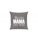 Sofa Kissen, Beste Mama der Welt, Farbe grau