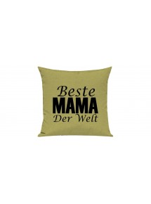 Sofa Kissen, Beste Mama der Welt, Farbe hellgruen