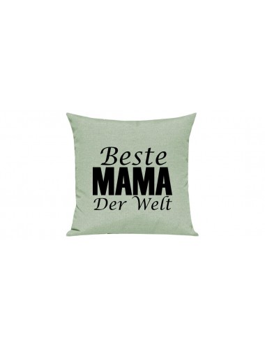 Sofa Kissen, Beste Mama der Welt, Farbe pastellgruen