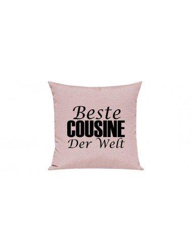 Sofa Kissen, Beste Cousine der Welt, Farbe rosa