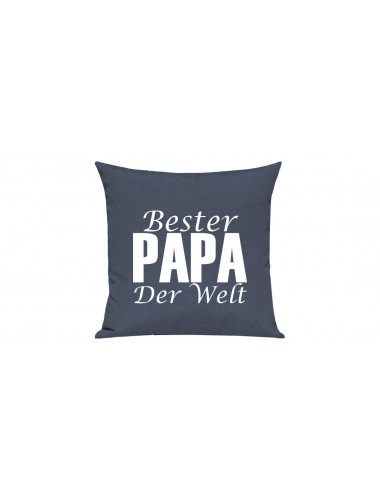 Sofa Kissen, Bester Papa Der Welt, Farbe blau