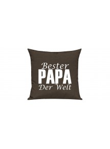 Sofa Kissen, Bester Papa Der Welt, Farbe braun
