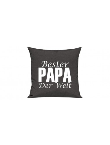 Sofa Kissen, Bester Papa Der Welt, Farbe dunkelgrau