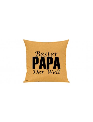 Sofa Kissen, Bester Papa Der Welt, Farbe gelb