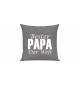 Sofa Kissen, Bester Papa Der Welt, Farbe grau