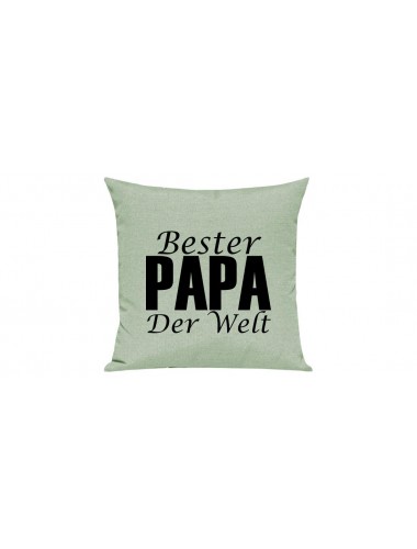 Sofa Kissen, Bester Papa Der Welt, Farbe pastellgruen