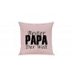 Sofa Kissen, Bester Papa Der Welt, Farbe rosa