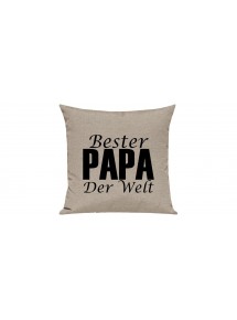 Sofa Kissen, Bester Papa Der Welt, Farbe sand