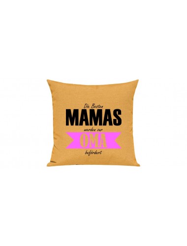Sofa Kissen, Die Besten Mamas werden zur Oma, Farbe gelb