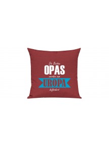 Sofa Kissen, Die Besten Opas werden zum Uropa, Farbe rot