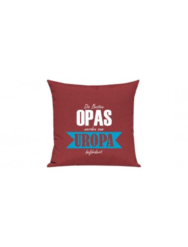 Sofa Kissen, Die Besten Opas werden zum Uropa, Farbe rot