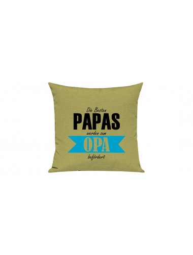 Sofa Kissen, Die Besten Papas werden zum Opa, Farbe hellgruen