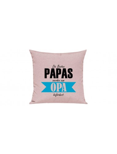 Sofa Kissen, Die Besten Papas werden zum Opa, Farbe rosa