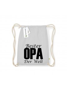 Organic Gymsac, Bester Opa Der Welt, hellgrau