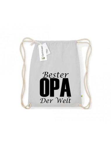 Organic Gymsac, Bester Opa Der Welt, hellgrau