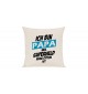 Sofa Kissen, Ich bin Papa weil Superheld keine Option ist, Farbe creme