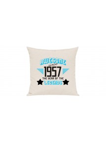 Sofa Kissen, Awesome since 1957 the Year of the Legends, Farbe creme