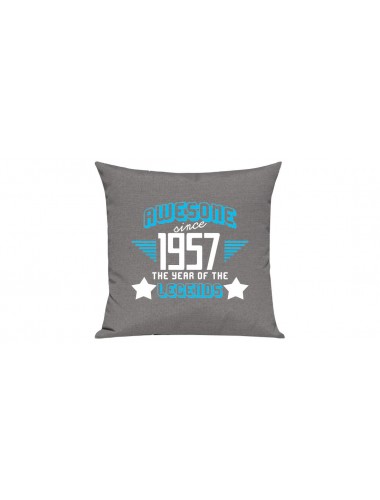 Sofa Kissen, Awesome since 1957 the Year of the Legends, Farbe grau