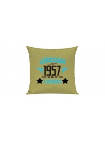 Sofa Kissen, Awesome since 1957 the Year of the Legends, Farbe hellgruen