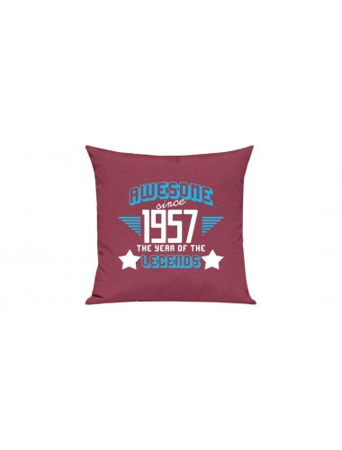 Sofa Kissen, Awesome since 1957 the Year of the Legends, Farbe pink