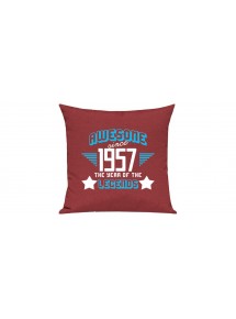 Sofa Kissen, Awesome since 1957 the Year of the Legends, Farbe rot
