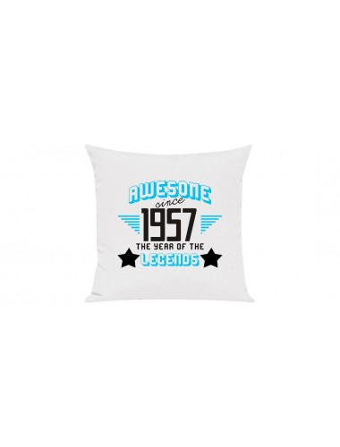 Sofa Kissen, Awesome since 1957 the Year of the Legends, Farbe weiss