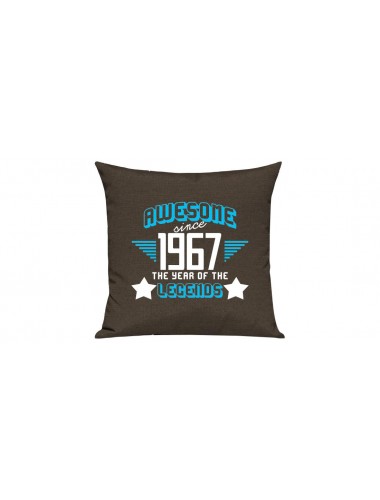 Sofa Kissen, Awesome since 1967 the Year of the Legends, Farbe braun