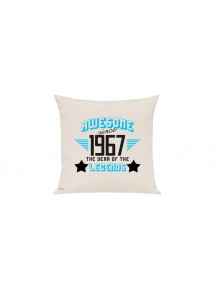 Sofa Kissen, Awesome since 1967 the Year of the Legends, Farbe creme