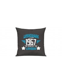 Sofa Kissen, Awesome since 1967 the Year of the Legends, Farbe dunkelgrau