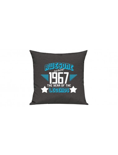 Sofa Kissen, Awesome since 1967 the Year of the Legends, Farbe dunkelgrau