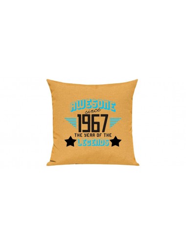 Sofa Kissen, Awesome since 1967 the Year of the Legends, Farbe gelb