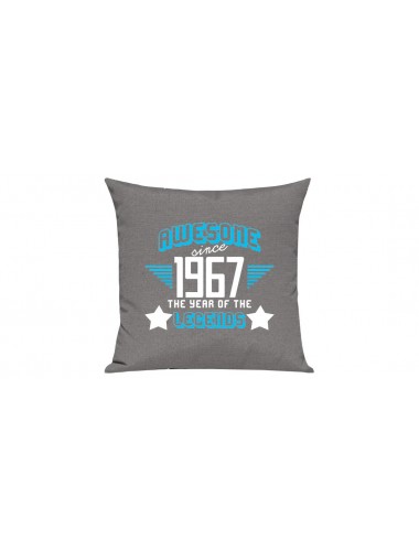 Sofa Kissen, Awesome since 1967 the Year of the Legends, Farbe grau