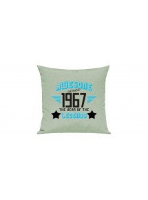 Sofa Kissen, Awesome since 1967 the Year of the Legends, Farbe pastellgruen
