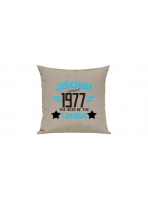 Sofa Kissen, Awesome since 1977 the Year of the Legends, Farbe sand