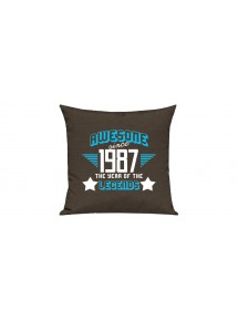 Sofa Kissen, Awesome since 1987 the Year of the Legends, Farbe braun