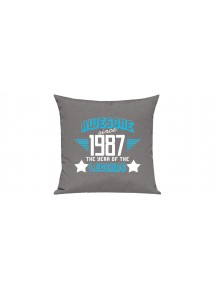 Sofa Kissen, Awesome since 1987 the Year of the Legends, Farbe grau