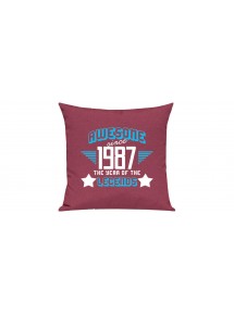 Sofa Kissen, Awesome since 1987 the Year of the Legends, Farbe pink