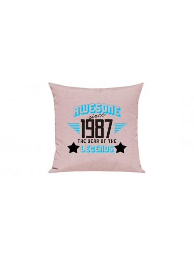 Sofa Kissen, Awesome since 1987 the Year of the Legends, Farbe rosa