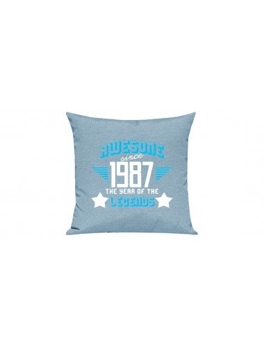 Sofa Kissen, Awesome since 1987 the Year of the Legends, Farbe tuerkis
