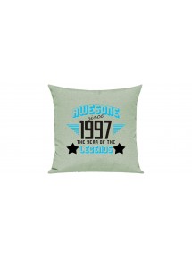 Sofa Kissen, Awesome since 1997 the Year of the Legends, Farbe pastellgruen