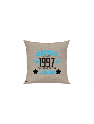 Sofa Kissen, Awesome since 1997 the Year of the Legends, Farbe sand