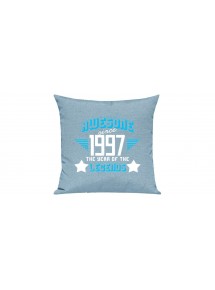 Sofa Kissen, Awesome since 1997 the Year of the Legends, Farbe tuerkis