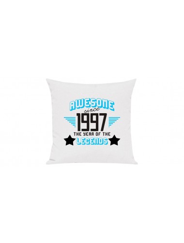 Sofa Kissen, Awesome since 1997 the Year of the Legends, Farbe weiss